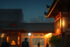 修补匠工作台上工具与陶片的画面